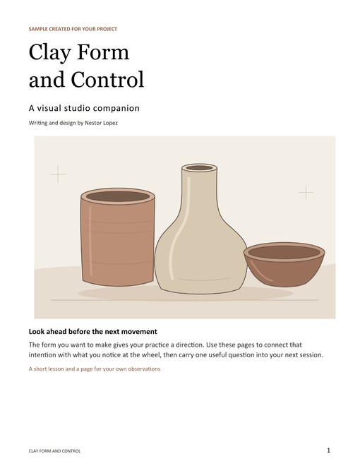 Proposed cover for a future Clay Form and Control studio companion, designed by Nestor Lopez